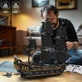 thumbnail image 6 of 13199 Pirates Ship Model Building Blocks Kits, MOC Large Black Pearl Sailboat Model Construction Set to Build, Gift for +/ Collections Enthusiasts (3180+ Pieces), 6 of 6
