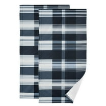 Black and White Stripes Hand Towel Absorbent Bath Towels for Bathroom Sports Gym(28.3" X 14.4") Set of 2