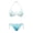 Blue Gradient Ocean Print, variant on Plus Size Leopard Paw Print Quick Drying Two Piece Ladies Bikini Set Adjustable Halter Bathing Suit Swimwear for Women