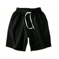 thumbnail image 4 of ZHYou Sweat Shorts for Women Soft Drawstring Loose Elastic Waist High Rise Knee Length Casual Summer Shorts,Black,Size L, 4 of 5