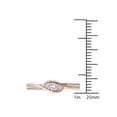thumbnail image 4 of 1/5 Carat T.W. Diamond Bypass Three-Stone 10kt Rose Gold Engagement Ring, 4 of 5