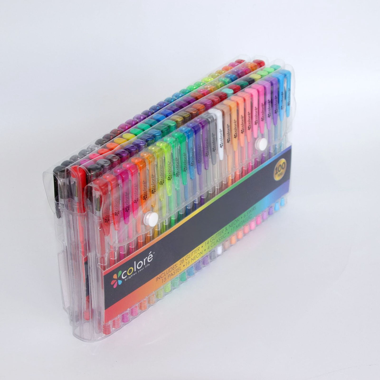 HCTSHG 100PCS Artist Grade Gel Pen Set 1 Count for Adult Coloring Scrapbooking Doodling Comic,50ml for Adult Coloring Books Art Markers, No Duplicates Colors