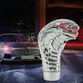 Universal Chrome Led Eyes Car Cobra Manual Gear Shift Knob Snake