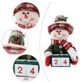thumbnail image 3 of ESULOMP Christmas Decorations Savings! Christmas Calendar Elderly Snowman Figurine Wooden Creatives Home Decoration Holiday Desktop Decoration, 3 of 6