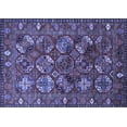 thumbnail image 1 of Ahgly Company Machine Washable Indoor Rectangle Oriental Blue Industrial Area Rugs, 6' x 9', 1 of 4