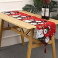 thumbnail image 5 of Mantel para personas mayores con patrón de punto, bandera de mesa, Navidad, invierno, vacaciones de temporada para decoración de fiestas familiares en interiores y exteriores, 180X35CM, 5 of 5