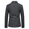 thumbnail image 4 of XMMSWDLA Sales Clearance Blousse for Men Single Button Casual Business Solid Color Herringbone Suit Jacket, 4 of 8