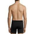 thumbnail image 4 of Spencer 4 Pack Men's Stretch Regular Leg Boxer Briefs Soft Cotton Open Fly Tagless Underwear - Size L, 4 of 9