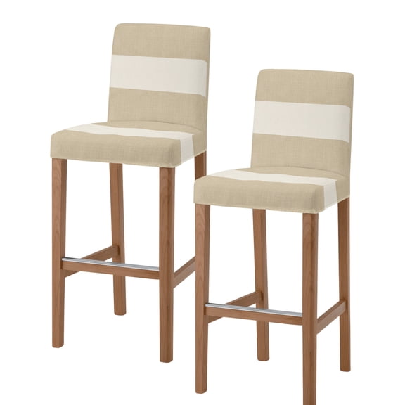 Rustic Vintage Bar Stool Covers Set of 2, Farmhouse Countryside Linen Texture Stretch Washable Bar Chair Covers with Backs, Removable Pub Counter Height Chair Cover for Kitchen Dining Room Cafe
