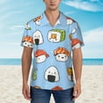 thumbnail image 2 of Fuzoiu Kawaii Sushi Print Hawaiian Shirt for Men, Summer Beach Casual Short Sleeve Button Down Shirts, Men’s Beach Summer Shirts with Pocket,, 2 of 7