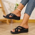 thumbnail image 5 of Admvng Sandals for Women 2025 Fashion Casual Color Matching One-Foot Breathable Spring and Summer New Wedge Heel Sandals 36-43, 5 of 7