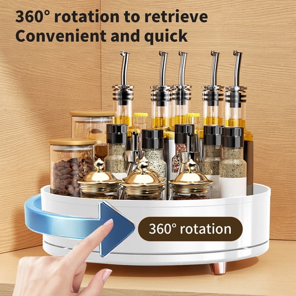 AYktou Spice Organization for Cabinet,Makeup Organizer for Perfume,Cosmetics,Kitchen & Pantry Organizers and Storage,360° Rotating Cabinet Organizer Lazy Susan Organizer for Tables Top