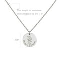 thumbnail image 6 of Anavia Personalized Womens Birth Flower Round Stainless Steel Charm Necklace Gift for Her, 6 of 13