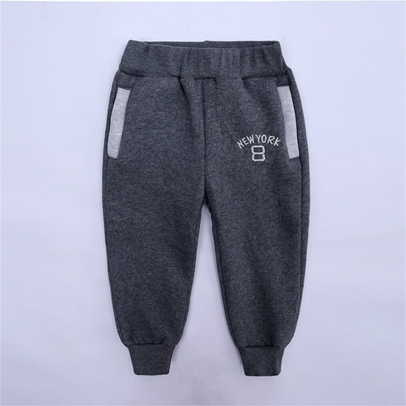 Toddler Boys Sweatpants Gray Pants Toddler Adjustable Drawstring Casual Pants With Pockets Boys Solid Pants Kids Pants Boys 12-24 Months