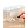 thumbnail image 5 of HOMEHIVE Caja organizadora de joyas de acrílico, organizador y almacenamiento de joyas transparente con 20 bolsas de joyería portátiles antideslustre, estuche de joyería de viaje para pendientes/anill, 5 of 5