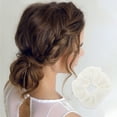 thumbnail image 2 of Ofertas Únicas 1 Pc Elegante Scrunchies Rizados para el Hogar Blanco, 2 of 5