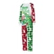 thumbnail image 3 of Pijamas navideños familiares a juego, camiseta de manga larga con estampado de letras y árbol y pantalones a cuadros. Ropa de dormir para estar en casa., 3 of 10