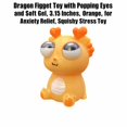 thumbnail image 2 of Dragon Squeeze Toy with Popping Eyes and Soft Gel, 3.15 Inches, Orange, for Relaxation, Squishy Stress Toy, 2 of 3