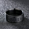 thumbnail image 7 of Latrodar Fashion Letter DAD Ring Men's Titanium Steel Ring Jewelry Ring 1pc Black up to 50% Off, 7 of 7