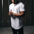thumbnail image 3 of Playera De Manga Corta Para Hombre Camisa Henley Con Botones, 3 of 8