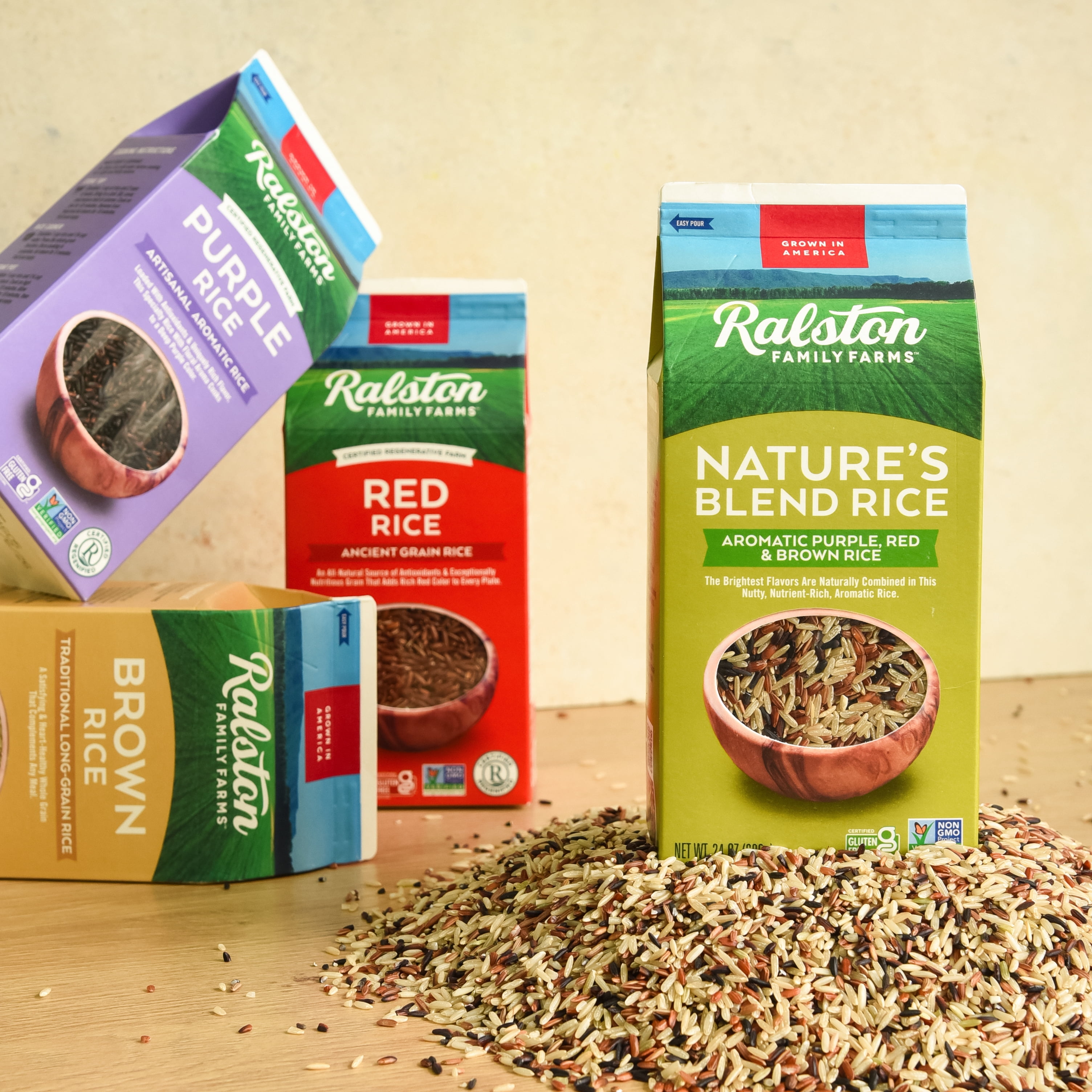 Ralston Family Farms Nature's Blend Rice, 24 oz Carton: 6 Pack, American Grown, Non-GMO, Naturally Gluten Free