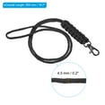 thumbnail image 2 of Uxcell Paracord Lanyard Braided Lanyard Necklace Keychain Badge Lanyard with Alloy Clip Black, 2 of 5