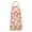 Orange Daisy Flower, variant on Teal Daisy Flower Golden Centers Pattern Apron-Garden Aprons for Women with Pockets-Cotton Linen Waterproof Kitchen Cooking Gardening Aprons Adjustable for Kitchen,Cooking,BBQ and Salon 33x27 Inch