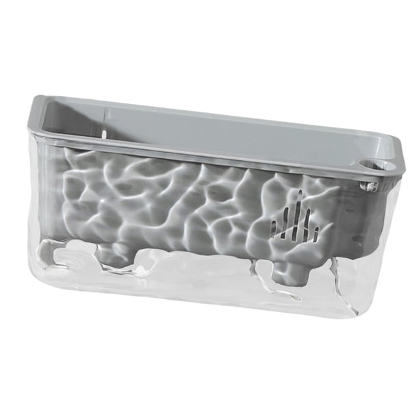 Maceta de exterior rectangular con autorriego para jardín, transparente, PET gris