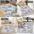 thumbnail image 4 of MJIAexp 3'x5' Moroccan Bedroom Rug Washable Vintage Boho Area Rug Non-Slip Accent Throw Rug Stain Resistant Floor Carpet for Kitchen Entryway Bathroom Living Room Office Boho Gray, 4 of 8