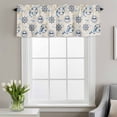 thumbnail image 2 of Summer Nautical Window Valance for Kitchen, Cartoon Sun Coastal Anchor Rudder Cute Seagull Retro Rod Pocket Short Curtain for Small Windows, Light Filtering Decorative Valance, 42 x 18 Inch, 1 Panel, 2 of 9