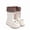 White, variant on Women'S Mid Calf Rain Boots Cute Eye Decor Pull On Waterproof Thick Sole Comfort Footwear For Indoor And Outdoor Daily Use White