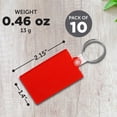 thumbnail image 5 of Rectangle Soft Keychains Set of 10, Bulk Pack - Perfect for Home, Tradeshows, Other Events - Red, 5 of 5