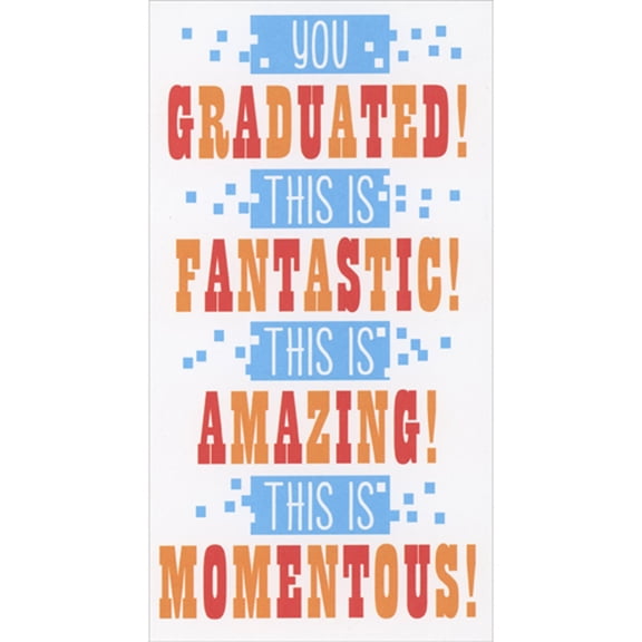 RSVP This Is Fantastic, Amazing, Momentous Money Holder / Gift Card Holder Graduation Congratulations Card