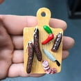 thumbnail image 3 of Resina 1: 6 Muñeca Tab de Muebles de cocina Regalos Zulema Tabla de cortar de casa de muñecas, 3 of 8
