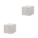 thumbnail image 4 of Toystoory Caja de almacenamiento ABS para ocasiones aplicables, organizador para papelería, organizador de cajones de plástico Premium, triple blanco Cuadrícula triple 2Conjunto, 4 of 6