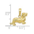 thumbnail image 3 of FB Jewels 10K Yellow Gold Long-Haired Dachshund Dog Pendant, 3 of 3