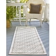 thumbnail image 3 of Rugs.com Outdoor Lattice Collection Rug – 6 Ft Runner Ivory Flatweave Rug Perfect For Hallways, Entryways, 3 of 8