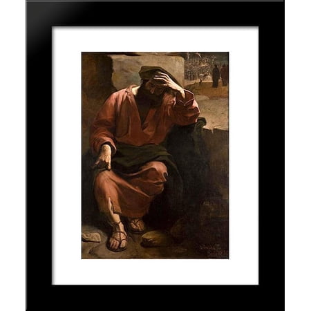 Judas' regret 20x24 Framed Art Print by Jose Ferraz de Almeida Junior