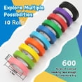 thumbnail image 2 of Cinta adhesiva de colores SkyTogether de 2,54 cm de ancho con forma de arcoíris, 10 rollos, 2 of 8