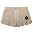 thumbnail image 4 of MNCEKFOD Mens Swim Trunks Quick Dry Shorts Elastic Drawstring Waist With Trendy Coconut Tree Printed Bathing Suits Khaki XL, 4 of 4