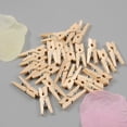 thumbnail image 5 of 100pcs Mini Photo Clamps Wooden Clips Burlywood Wood Clamps for Memos Cards Photo Storing Size 4, 5 of 7