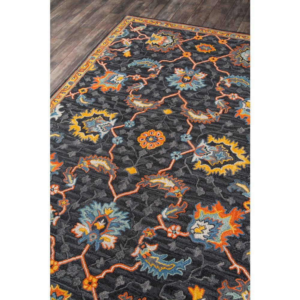 Momeni  Ibiza Hand-tufted Wool Traditional Area Rug Charcoal 3' x 5' 3' x 5' Accent, Indoor, Handmade Blue, Orange Rectangle