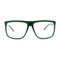 thumbnail image 1 of Thin Plastic Hipster Horn Rim Flat Top Clear Lens Eyeglasses Green, 1 of 4