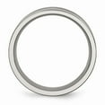 thumbnail image 2 of Solid Titanium Enameled Grooved Flat 8mm Men's Wedding Band Ring Size 11, 2 of 7
