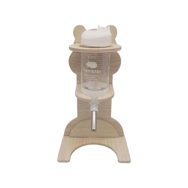 Botella de agua con soporte de botella de agua de hámster para ratas ratones pequeñas mascotas 80 ml