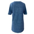 thumbnail image 5 of ClodeEU Women Summer Short Sleeve Crewneck Tshirts with Side Split ,Loose Fit Tunic Shirts Blue,Womens Plus M, 5 of 5