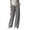 Black, variant on ClodeEU Women's Elastic Waist Plaid Wide Leg Pants,Loose Casual Trousers With Pockets ,Women's Plus L