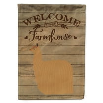 Caroline's Treasures CK6864CHF Alpaca Suri Welcome Flag Canvas House Size , Large, multicolor