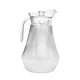 thumbnail image 4 of Jarra de agua fría con tapa, fácil de limpiar, ideal para fiestas, hogares y cafeterías. 1500 ml Rayas transparentes, 4 of 9