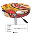 thumbnail image 4 of Lsque Sml Jeffy Round Bar chair cushion covers Velvet Fabric Premium Comfort Protects from Scratches and Stains for 14-17 Inch Chair- 13 inch, 4 of 7